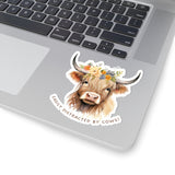 Charming Cow Kiss-Cut Stickers | Easily Distracted by Cows, Cute Decor, Laptop Stickers, Animal Lovers Gift, Farmhouse Decor, Fun Wall Art