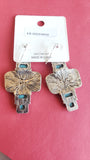 Coors Semi Stone Turquoise Concho Earrings