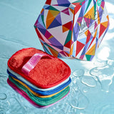 MakeUp Eraser Geometric 7 Day Set (7x Mini MakeUp Eraser Cloth + 1x Bag) 7pcs+1bag