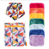 MakeUp Eraser Geometric 7 Day Set (7x Mini MakeUp Eraser Cloth + 1x Bag) 7pcs+1bag