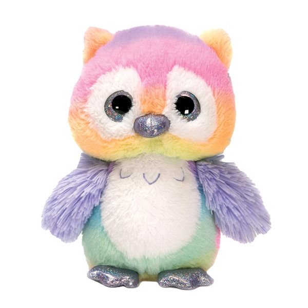 Rainbow Sherbet Owl Stuffed Animal
