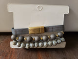 Druzy Stone Stretch Bracelet - 3 Bracelet Set