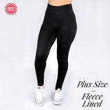 New Mix Smooth Leggings - Fleece Lined - One Size Plus Sizing