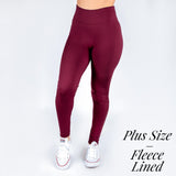 New Mix Smooth Leggings - Fleece Lined - One Size Plus Sizing