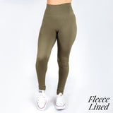 Women's New Mix Brand Solid Color Seamless Fleece Lined Leggings