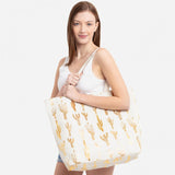 Metallic Cactus - Canvas Tote / Beach Bag