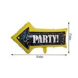 "Party Here" Arrow Shaped Mylar Balloon - Pack of 2!