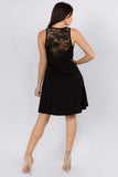 Women's Lace-Trim Sleeveless Dress