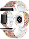 Silicone Rubber Watchbands - For Apple iWatch Series 1/2/3