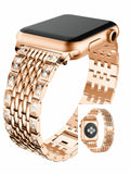 ALLOY METAL BRACELET WITH RHINESTONES - APPLE SERIES 4 WATCH