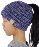 C.C MB-816KIDS
Kids Multicolor Knit Ponytail Beanie