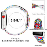 Silicone Rubber Watchbands - For Apple iWatch Series 1/2/3