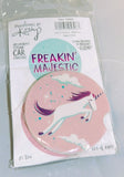Unicorn "Freakin' Magestic" Set of Car Coasters