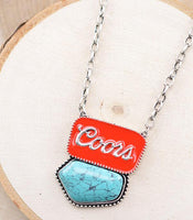 Coors Necklace with Turquoise Semi Stones