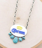 Corona Necklace with Turquoise Semi Stones
