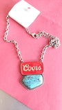 Coors Necklace with Turquoise Semi Stones