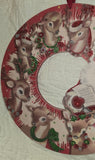 Primitives by Kathy Vintage Inspired Santa & his Reindeer Wooden Wreath