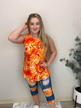 Load image into Gallery viewer, Tangerine Flowy Tank Top
