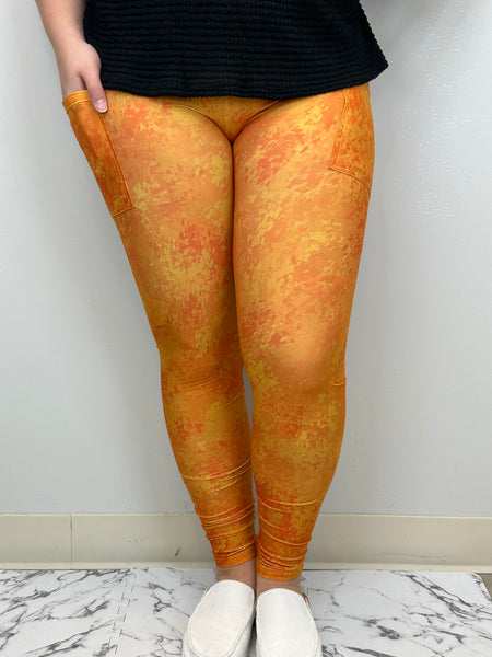 Harvest Spice Leggings/Capri w/ Pockets