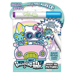 Imagine Ink Mess-Free Game Book with marker - Hello Kitty