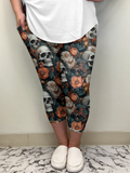 Dark Skull Capri w/ Pockets