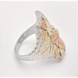 Men's Black Hills Gold on Sterling Silver Ring - Large & Handsome Ring