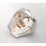 Men's Black Hills Gold on Sterling Silver Ring - Large & Handsome Ring