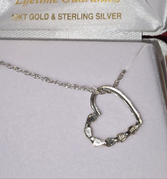 Black Hills Dakota 10kt Gold and Sterling Silver Heart Necklace