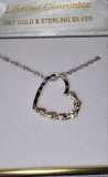 Black Hills Dakota 10kt Gold and Sterling Silver Heart Necklace