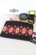 Load image into Gallery viewer, western makeup bag, western bags, western accessories, western wholesale, western aztec print makeup bag, wholesale clothing and accessories, aztec print makeup bag, aztec makeup bag, small makeup bag, small western makeup bag, travel organization, western travel organization
