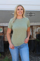 OLIVE- Starry Stud Tee