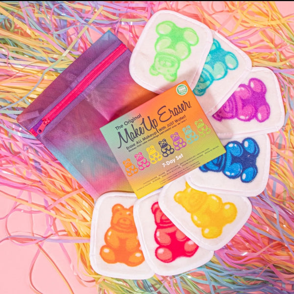 The Original MakeUp Eraser Gummy Bear 7 Day Set and Laundry Bag