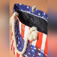 Star Spangled American Flag Tote Bag - Show Your Patriotic Side! - Fully Lined