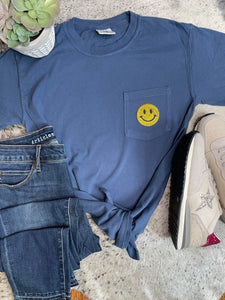PATCHED Pocket Tee | Glitter Smiles