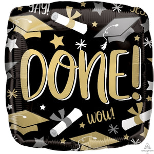 18″ Silver & Gold Grad, Done! – Foil Balloon
- Graduation