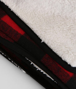 C.C Soft Cozy Buffalo Plaid Fuzzy Sherpa Lined Blanket Throw