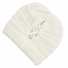 Load image into Gallery viewer, C.C. Criss Cross Ponytail Beanies CCB-1
