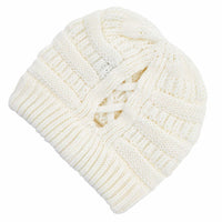 C.C. Criss Cross Ponytail Beanies CCB-1