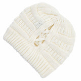 C.C. Criss Cross Ponytail Beanies CCB-1