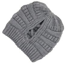 Load image into Gallery viewer, C.C. Criss Cross Ponytail Beanies CCB-1
