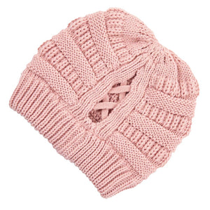 C.C. Criss Cross Ponytail Beanies CCB-1