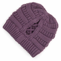 C.C. Criss Cross Ponytail Beanies CCB-1