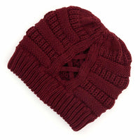 C.C. Criss Cross Ponytail Beanies CCB-1