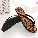 Leopard Print Thong Flip Flops