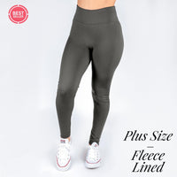 New Mix Smooth Leggings - Fleece Lined - One Size Plus Sizing