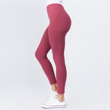 Load image into Gallery viewer,  Women&#39;s 1&quot; Waistband Solid Peach Skin Leggings
