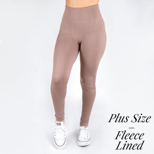 New Mix Smooth Leggings - Fleece Lined - One Size Plus Sizing