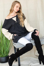 Load image into Gallery viewer, Teddy Sleeve Sweater Top - Plus Size
