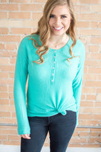 Load image into Gallery viewer, Waffle Knit Henley Top
