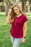 Zip Down Blouse | 3 Colors!